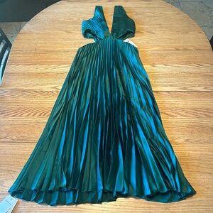 The A&F Giselle Pleated Cutout Maxi Dress